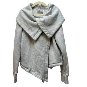 Girl's Zella Open Wrap Asymmetrical Sweatshirt Sweater Dance Athleisure Med 8-10